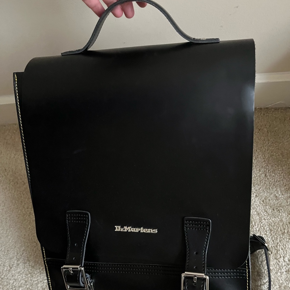 Dr. Martens Black Leather Backpack